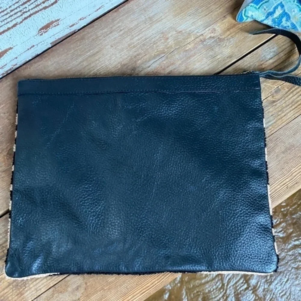 NWOT  Cleobella Animal Print Textured Clutch
